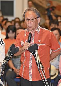 3選目指した玉城デニー氏、静まった会場で「しっかりと受け止める」…沖縄県知事選で古謝玄太氏が初当選